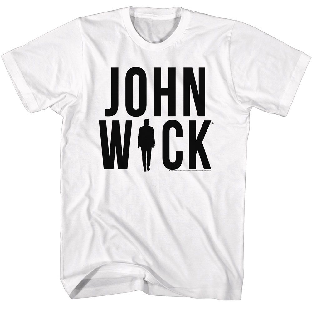 John Wick White Adult Short Sleeve Tshirt
