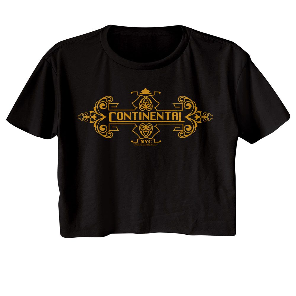 John Wick Black Ladies Short Sleeve Festival Cali Crop