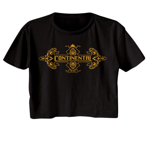 John Wick Black Ladies Short Sleeve Festival Cali Crop