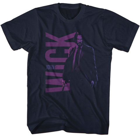 John Wick Navy Adult Short Sleeve Tshirt