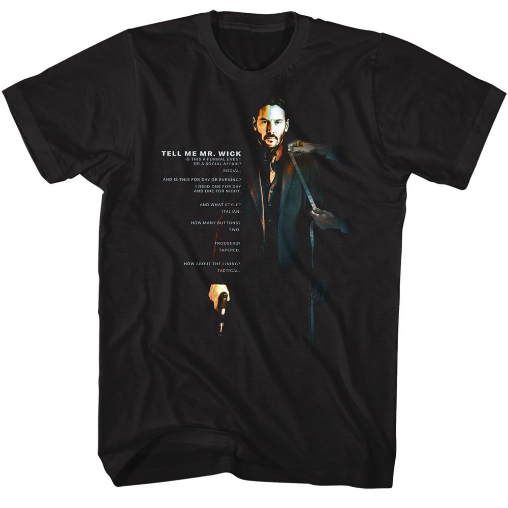 John Wick Black Adult Short Sleeve Tshirt