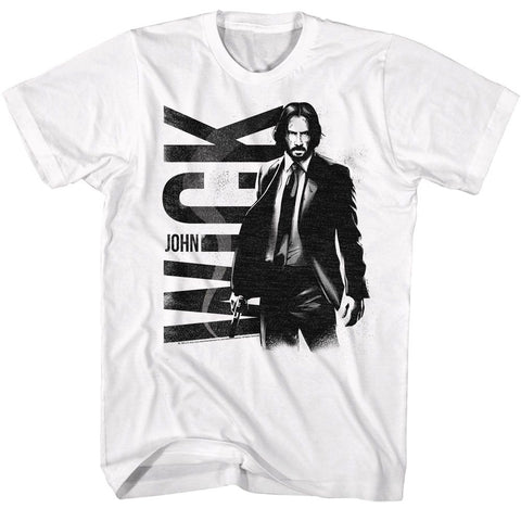John Wick White Adult Short Sleeve Tshirt