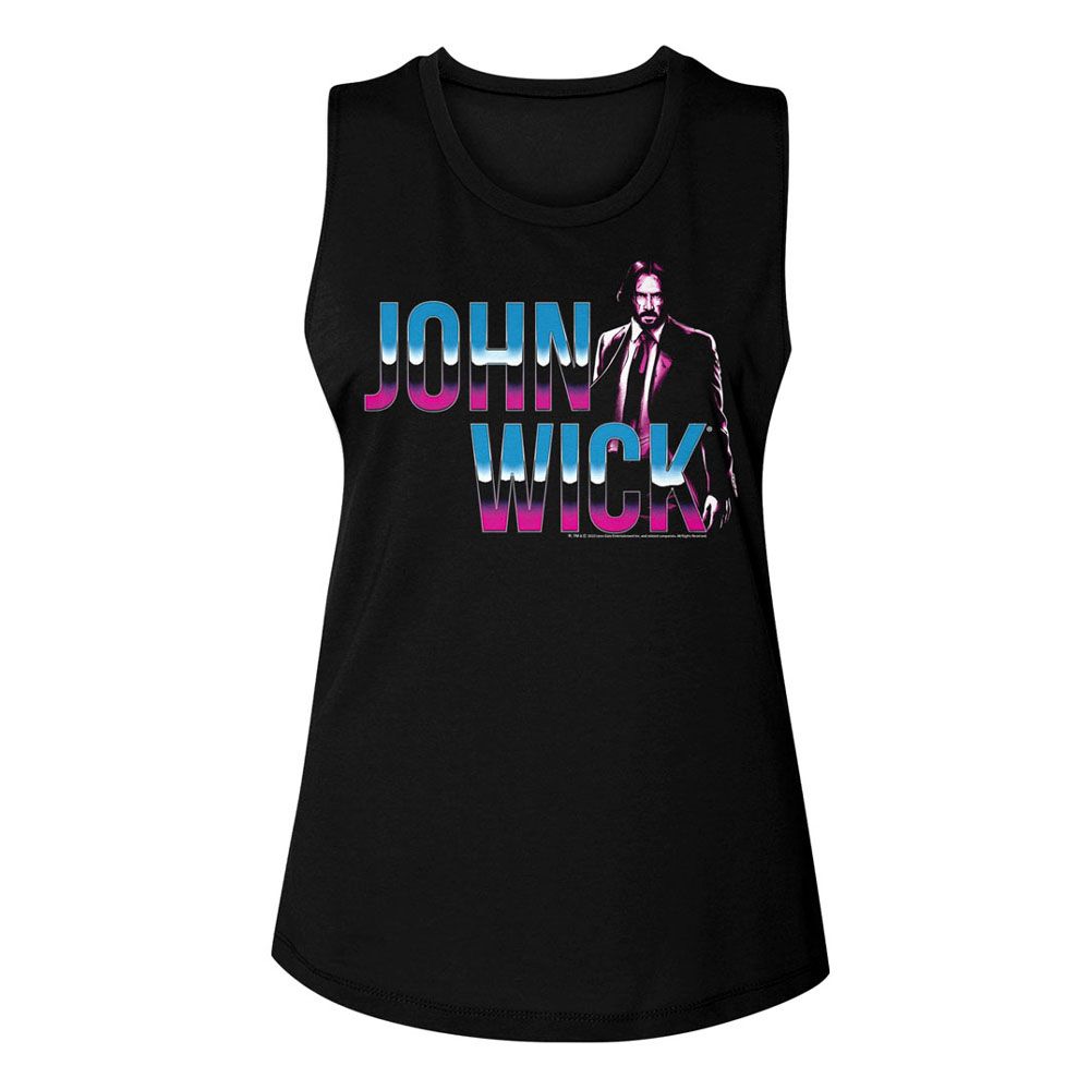 John Wick Black Ladies Muscle Tank