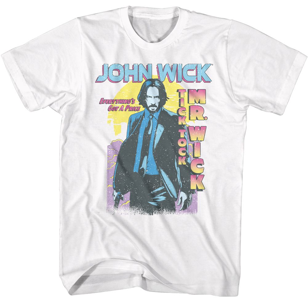 John Wick White Adult Short Sleeve Tshirt