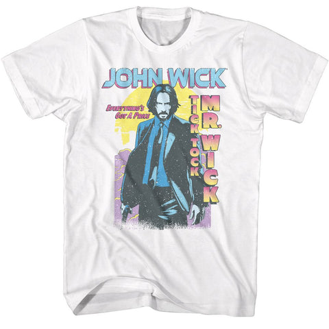 John Wick White Adult Short Sleeve Tshirt