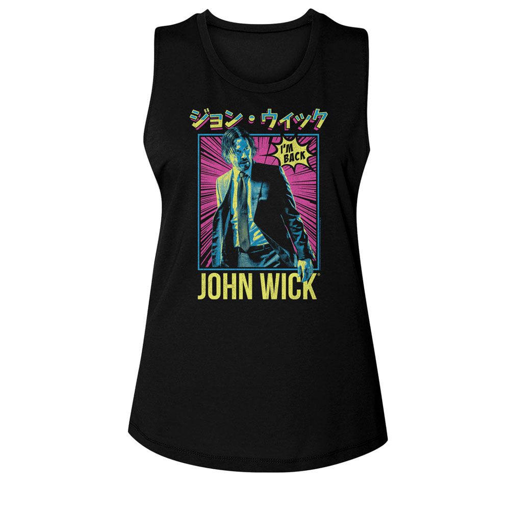 John Wick Black Ladies Muscle Tank