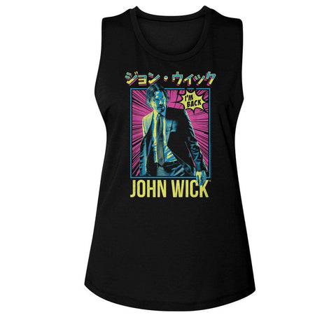 John Wick Black Ladies Muscle Tank
