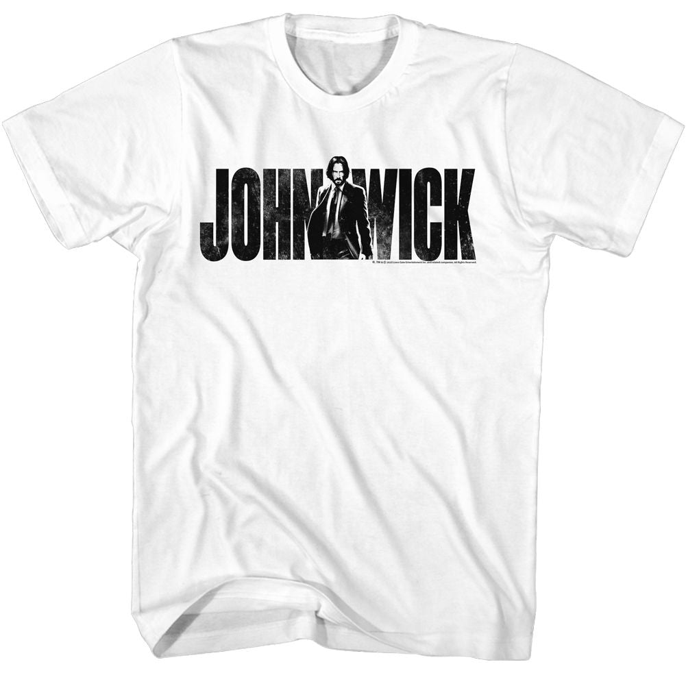 John Wick White Adult Short Sleeve Tshirt