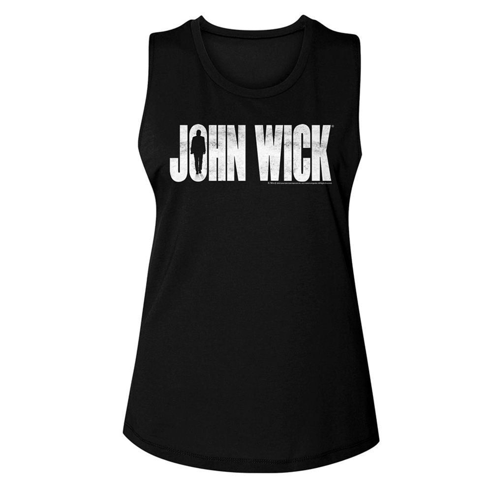 John Wick Black Ladies Muscle Tank