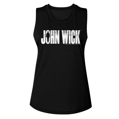 John Wick Black Ladies Muscle Tank