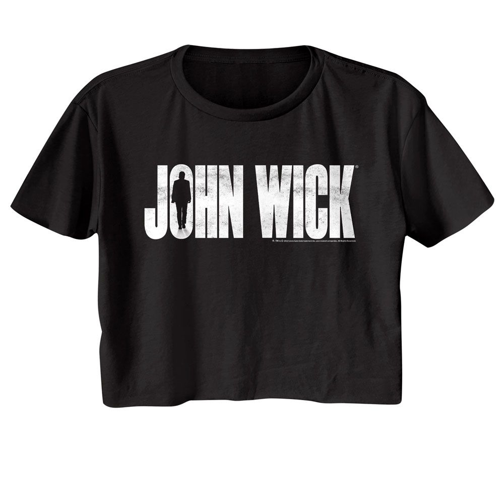 John Wick Black Ladies Short Sleeve Festival Cali Crop