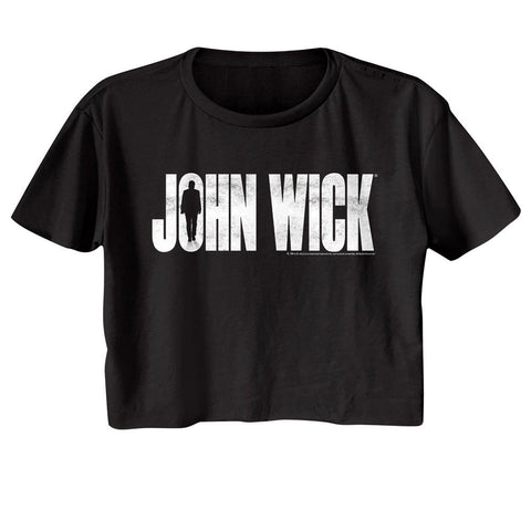 John Wick Black Ladies Short Sleeve Festival Cali Crop
