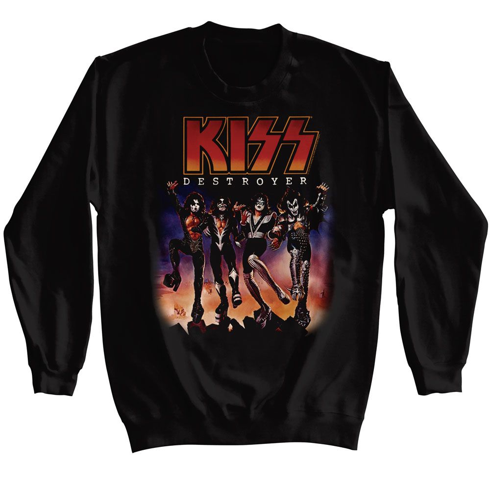 Kiss Black Adult L/S Sweatshirt