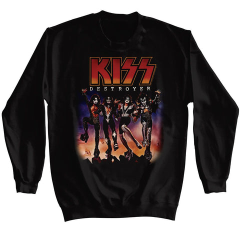 Kiss Black Adult L/S Sweatshirt