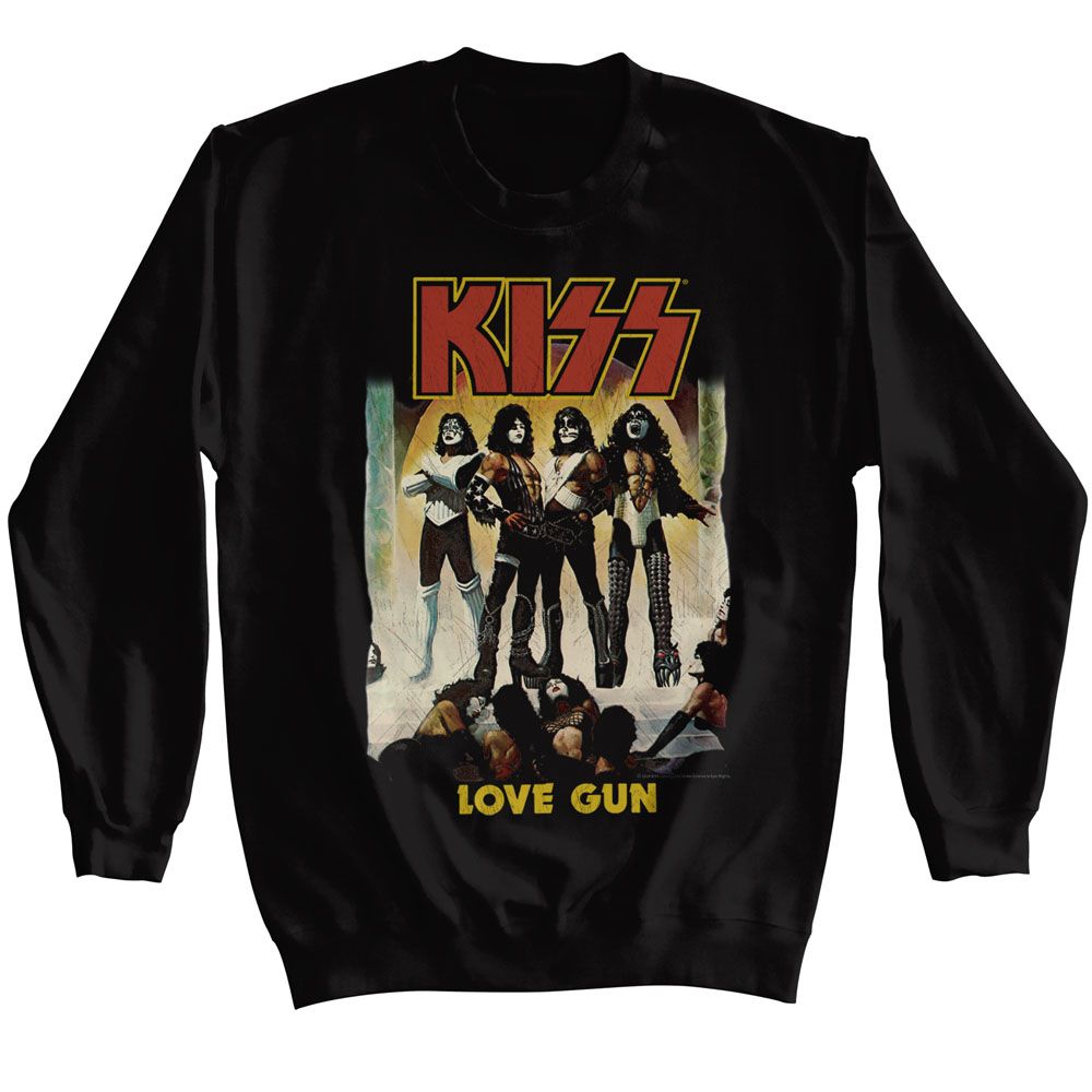Kiss Black Adult L/S Sweatshirt