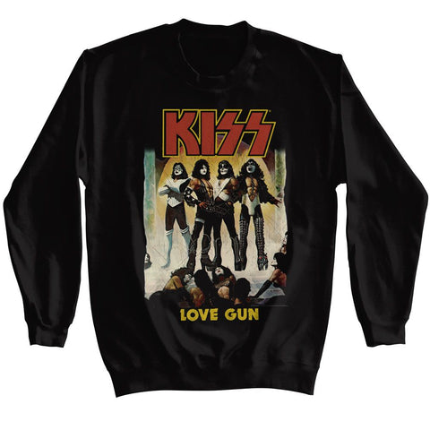 Kiss Black Adult L/S Sweatshirt
