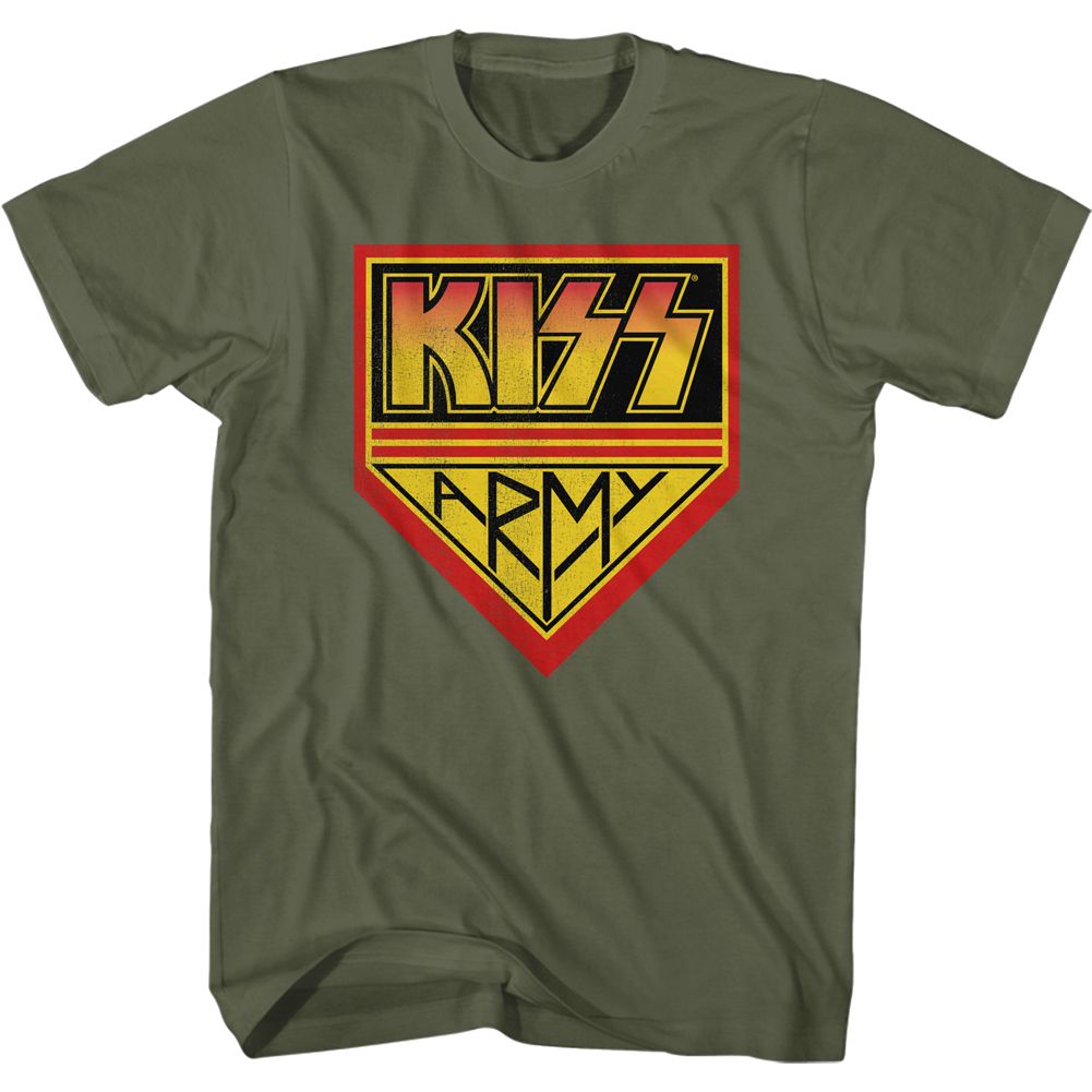 Kiss Military Green Adult S/S Tshirt