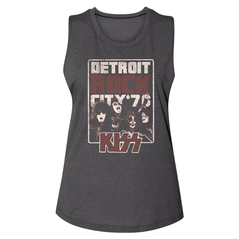Kiss Charcoal Ladies Muscle Tank