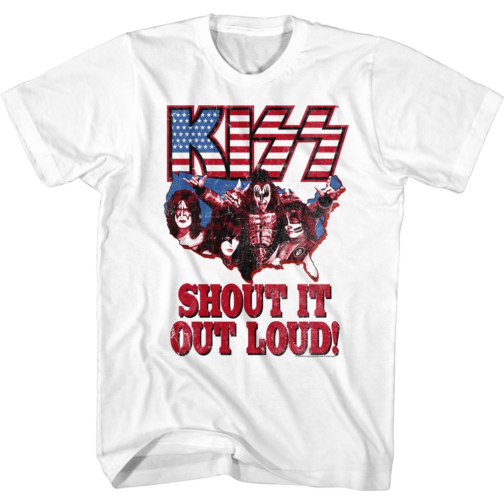 Kiss White Adult S/S Tshirt