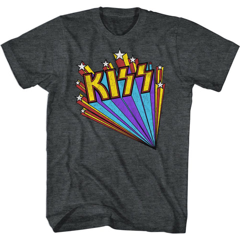 Kiss Black Heather Adult S/S Tshirt