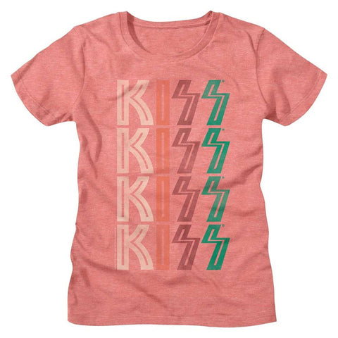 Kiss Sunset Heather Ladies S/S Tshirt