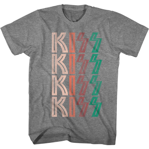 Kiss Graphite Heather Adult S/S Tshirt