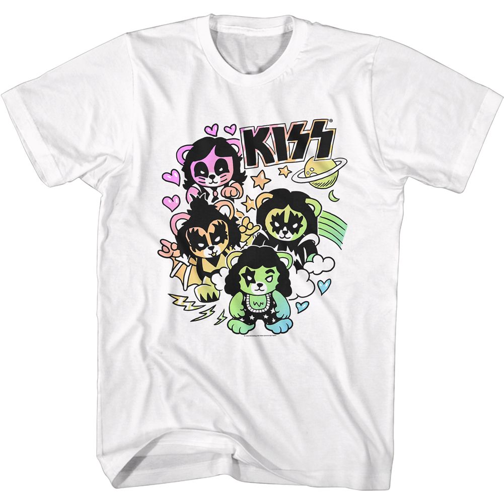 Kiss White Adult S/S Tshirt