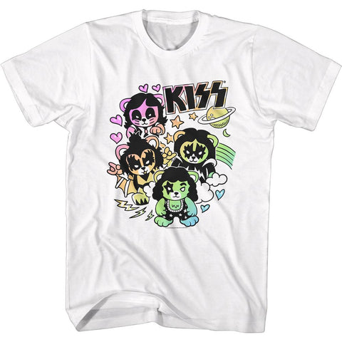 Kiss White Adult S/S Tshirt