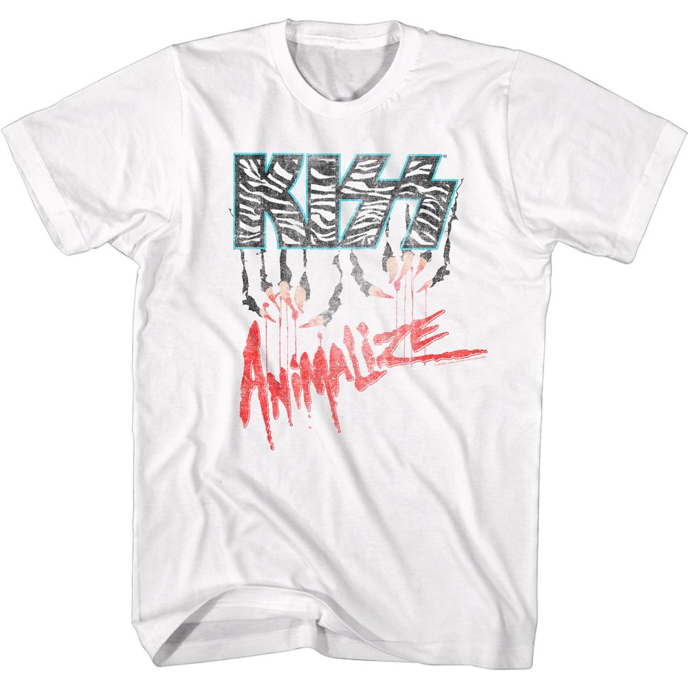 Kiss White Adult S/S Tshirt