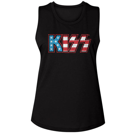 Kiss Black Ladies N/A Muscle Tank