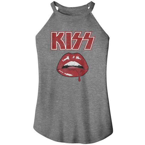 Kiss Gray Frost Ladies Sleeveless Rocker Tank