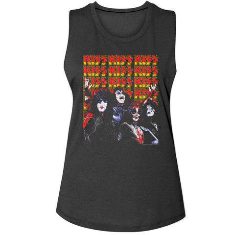 Kiss Charcoal Ladies N/A Muscle Tank