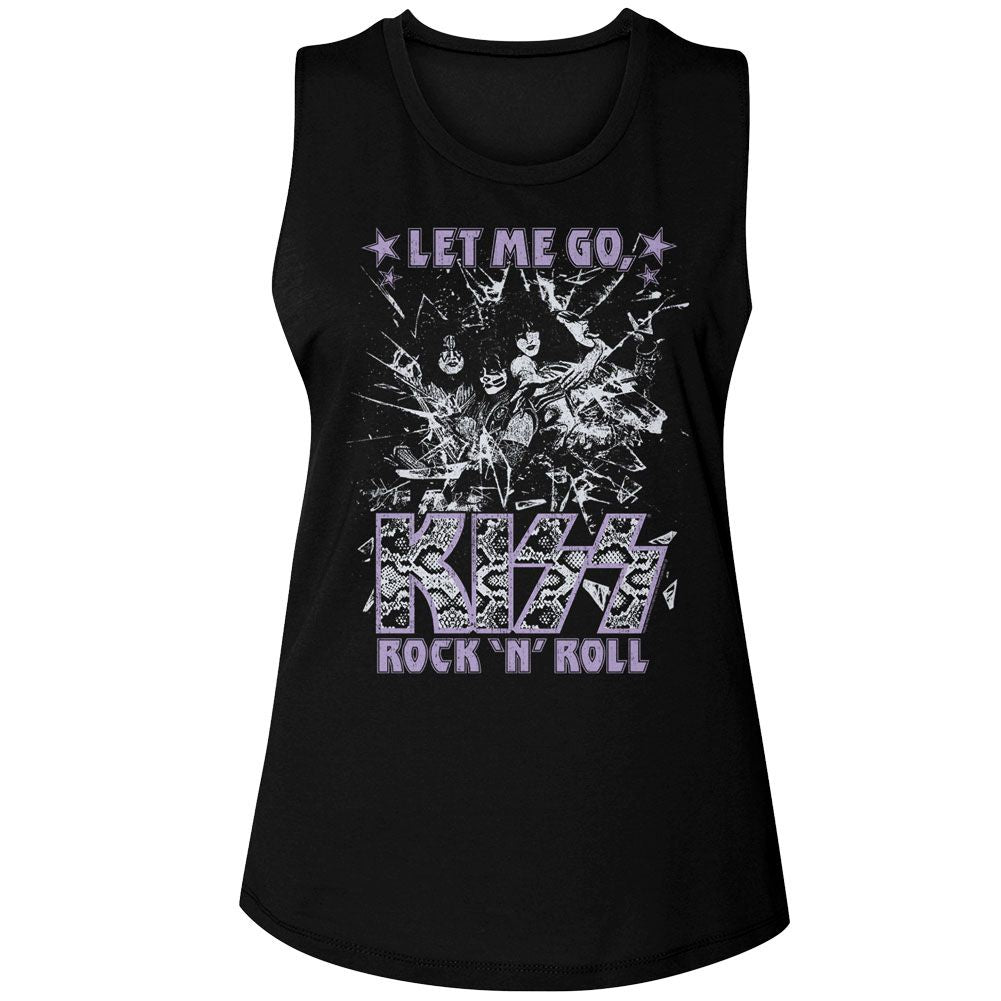 Kiss Black Ladies Muscle Tank
