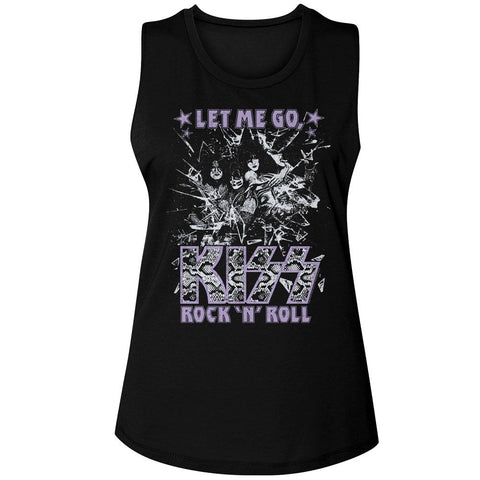 Kiss Black Ladies Muscle Tank