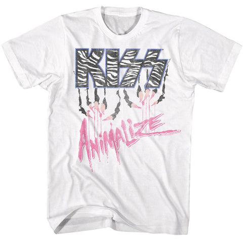 Kiss White Adult S/S Tshirt