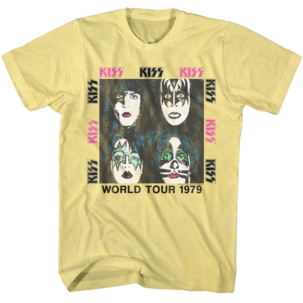 Kiss Yellow Heather Adult S/S Tshirt