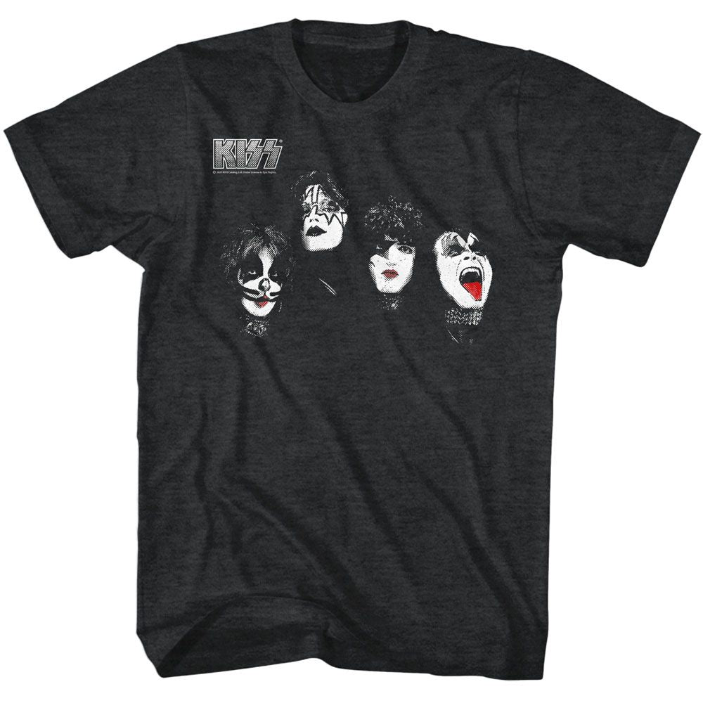 Kiss Black Heather Adult S/S Tshirt