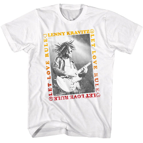 Lenny Kravitz White Adult S/S Tshirt