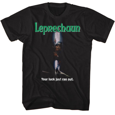 Leprechaun Black Adult Short Sleeve Tshirt