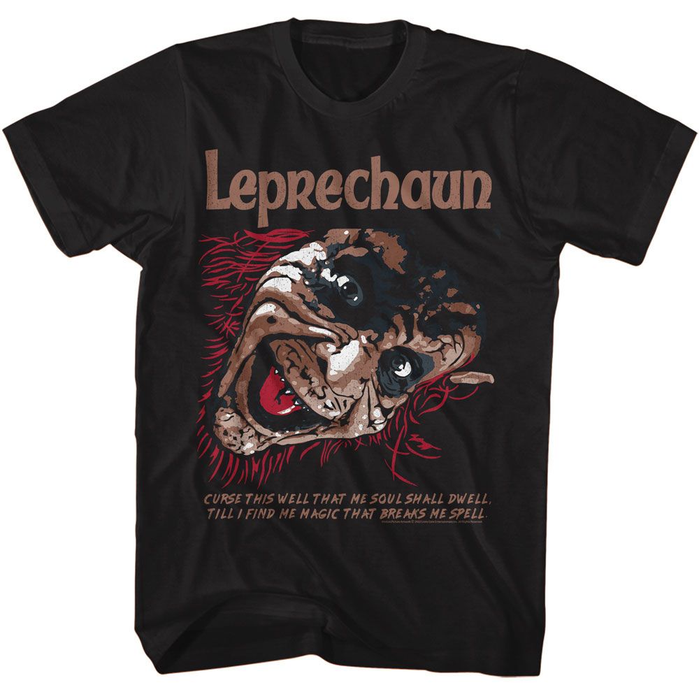 Leprechaun Black Adult Short Sleeve Tshirt