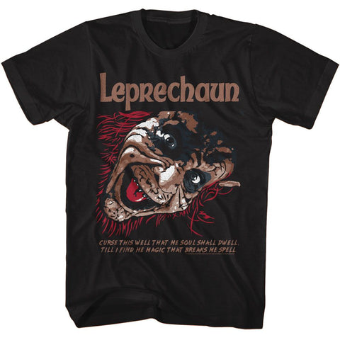 Leprechaun Black Adult Short Sleeve Tshirt
