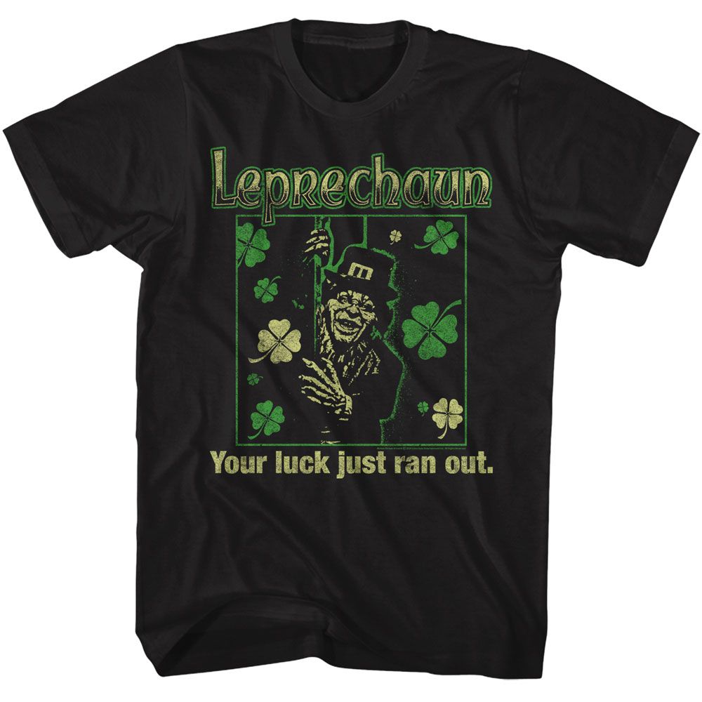 Leprechaun Black Adult Short Sleeve Tshirt