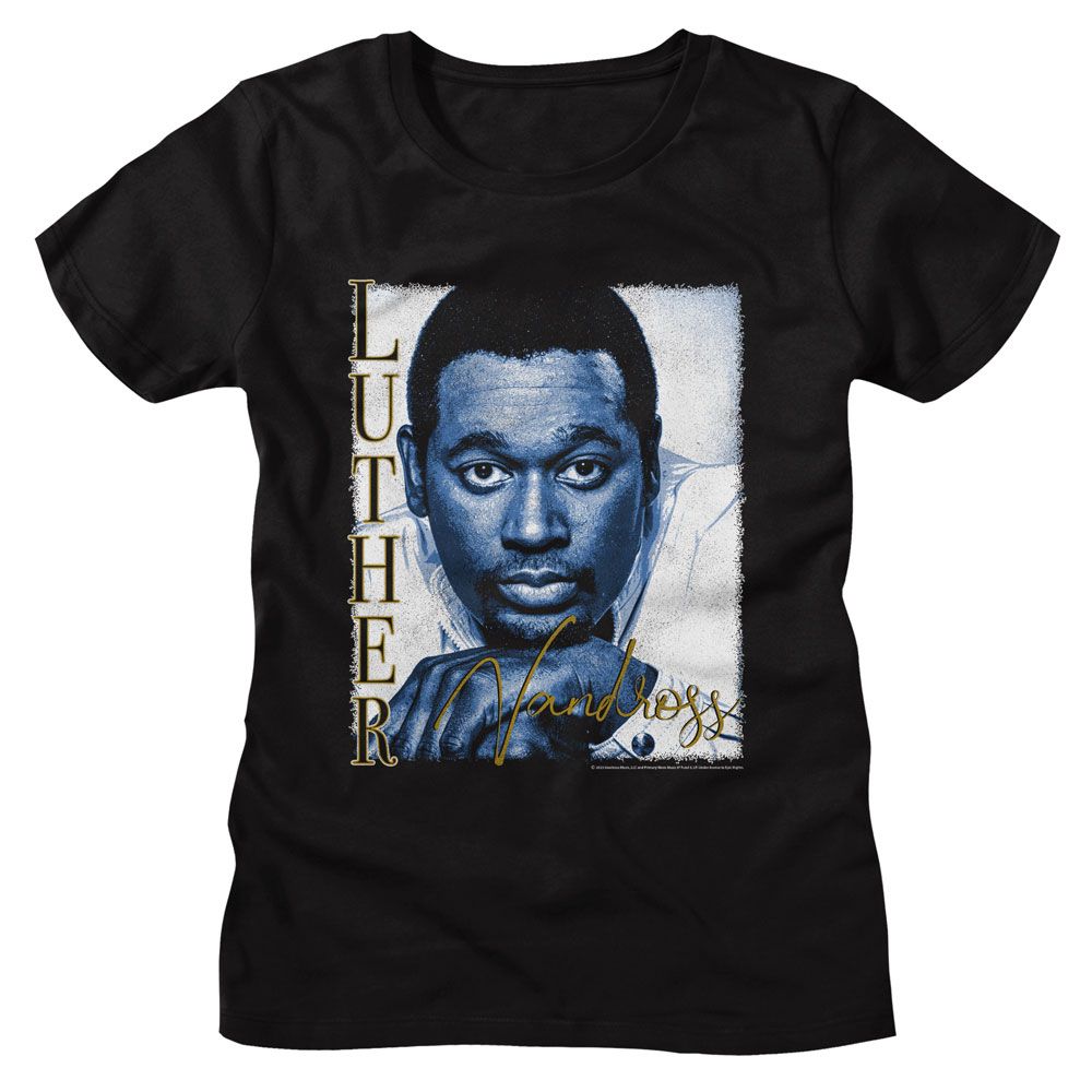 Luther Vandross Black Ladies S/S Tshirt