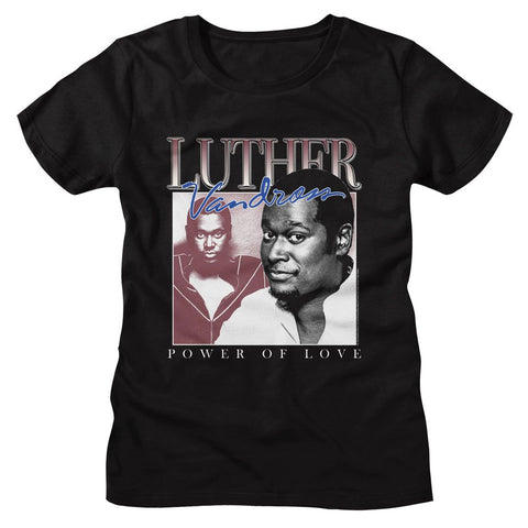 Luther Vandross Black Ladies S/S Tshirt