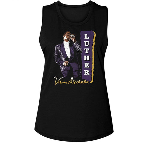 Luther Vandross Black Ladies Muscle Tank