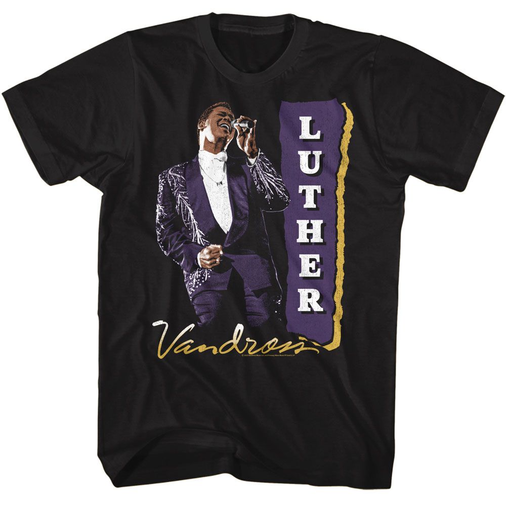 Luther Vandross Black Adult S/S Tshirt