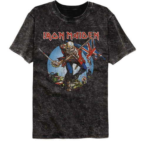 Iron Maiden Black Adult S/S Mineral Wash Tshirt