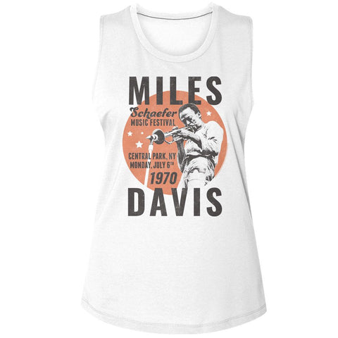 Miles Davis White Ladies Muscle Tank