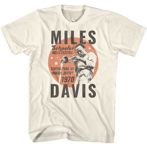 Miles Davis Natural Adult S/S Tshirt