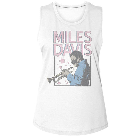 Miles Davis White Ladies Muscle Tank